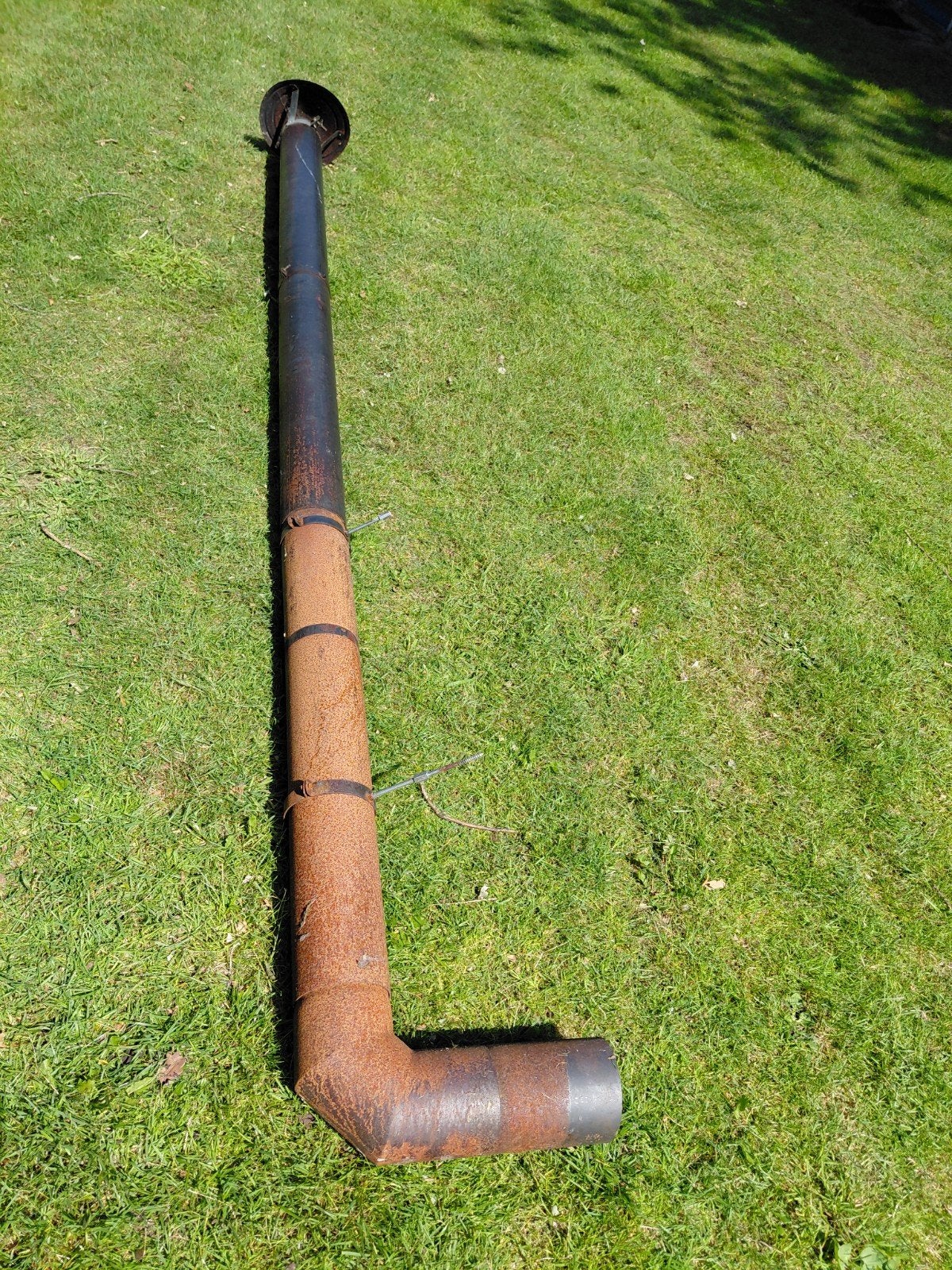 Kachelpijp enkelwandig 135mm met bocht, regenkap, Ophalen, Minder dan 60 cm, Radiator, 80 cm of meer