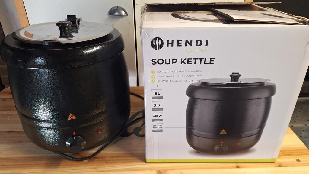 Nieuw in de doos.Hendi Soepketel 8L, Ophalen, Nieuw, Rvs