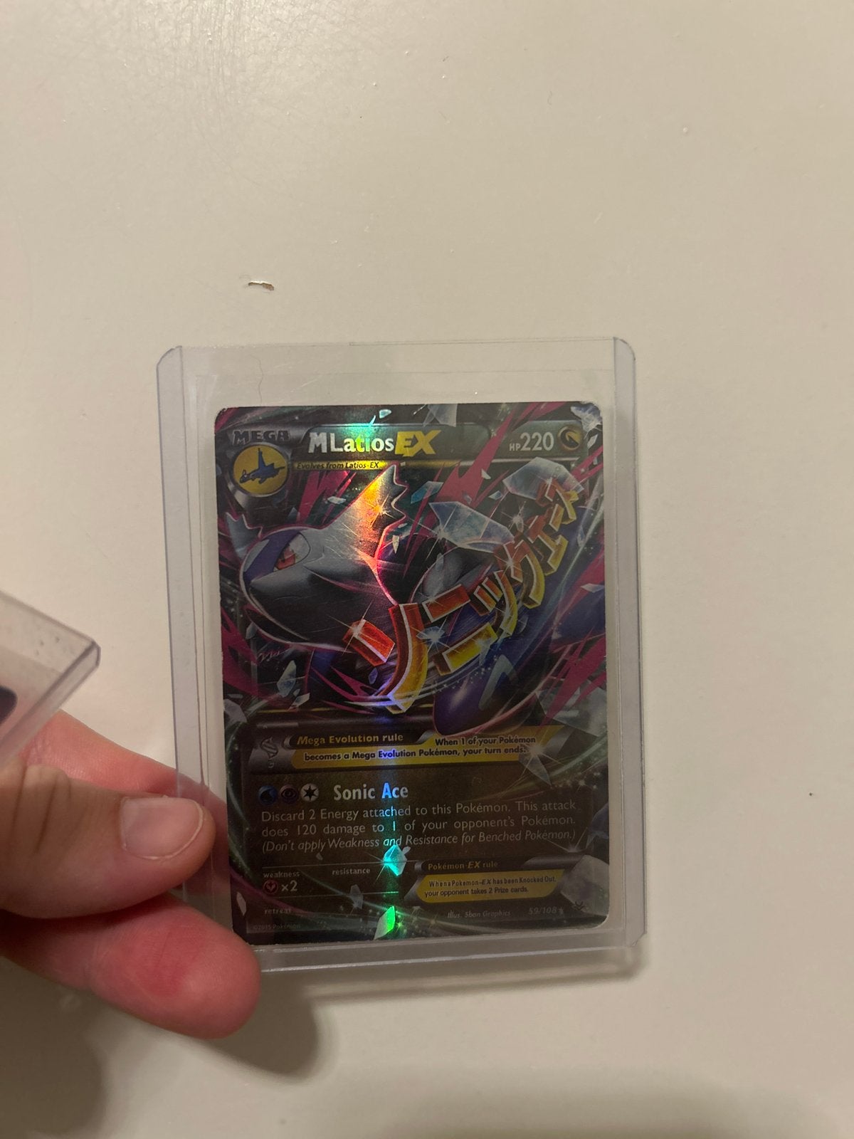 Pokémon Kaart: Mega M Latios EX HP220, Ophalen of Verzenden, Zo goed als nieuw, Losse kaart