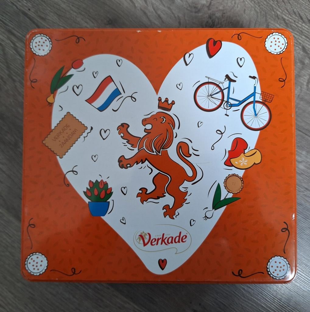 Verkade koektrommel, Ophalen of Verzenden, Gebruikt, Koek(jes), Verkade