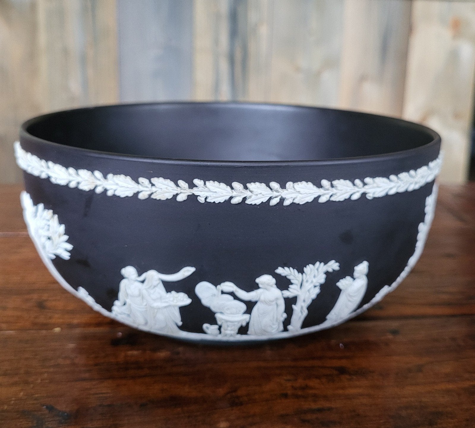 Wedgwood Jasperware Zwarte Kom - Klassiek Design 20 cm, Ophalen of Verzenden