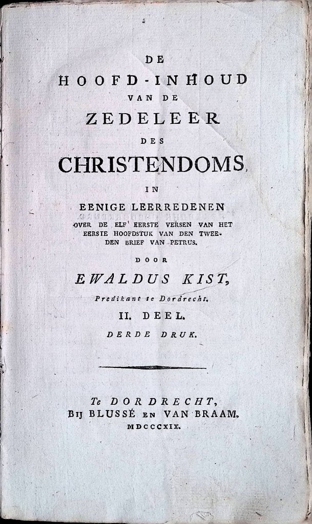 1819 De hoofdinhoud van de ZEDELEER des CHRISTENDOMS, Ophalen of Verzenden, EWALDUS KIST