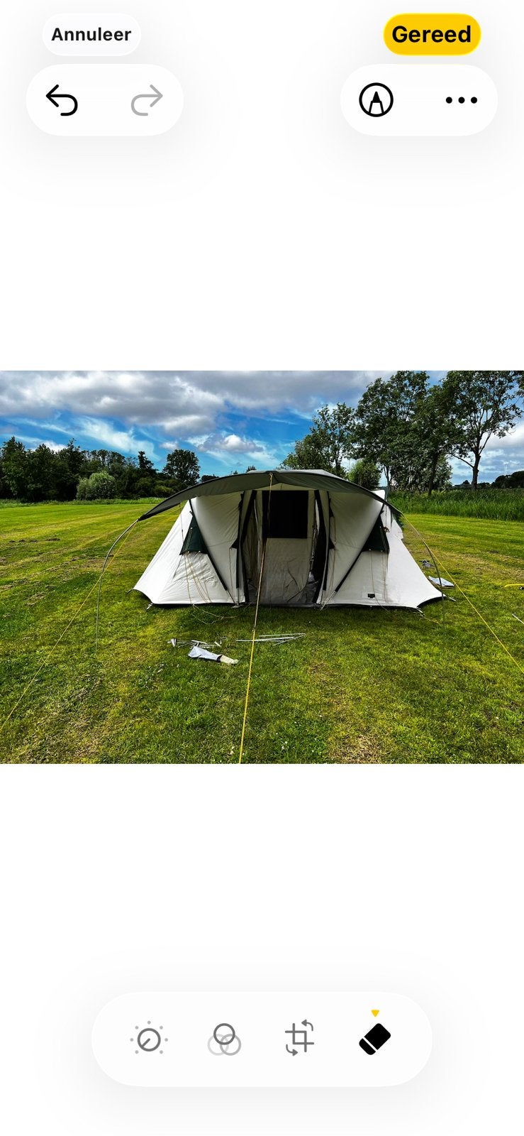 Active leisure Katoenen tent voor 2-3 personen met stahoogte, Ophalen of Verzenden, Gebruikt, Tot en met 3