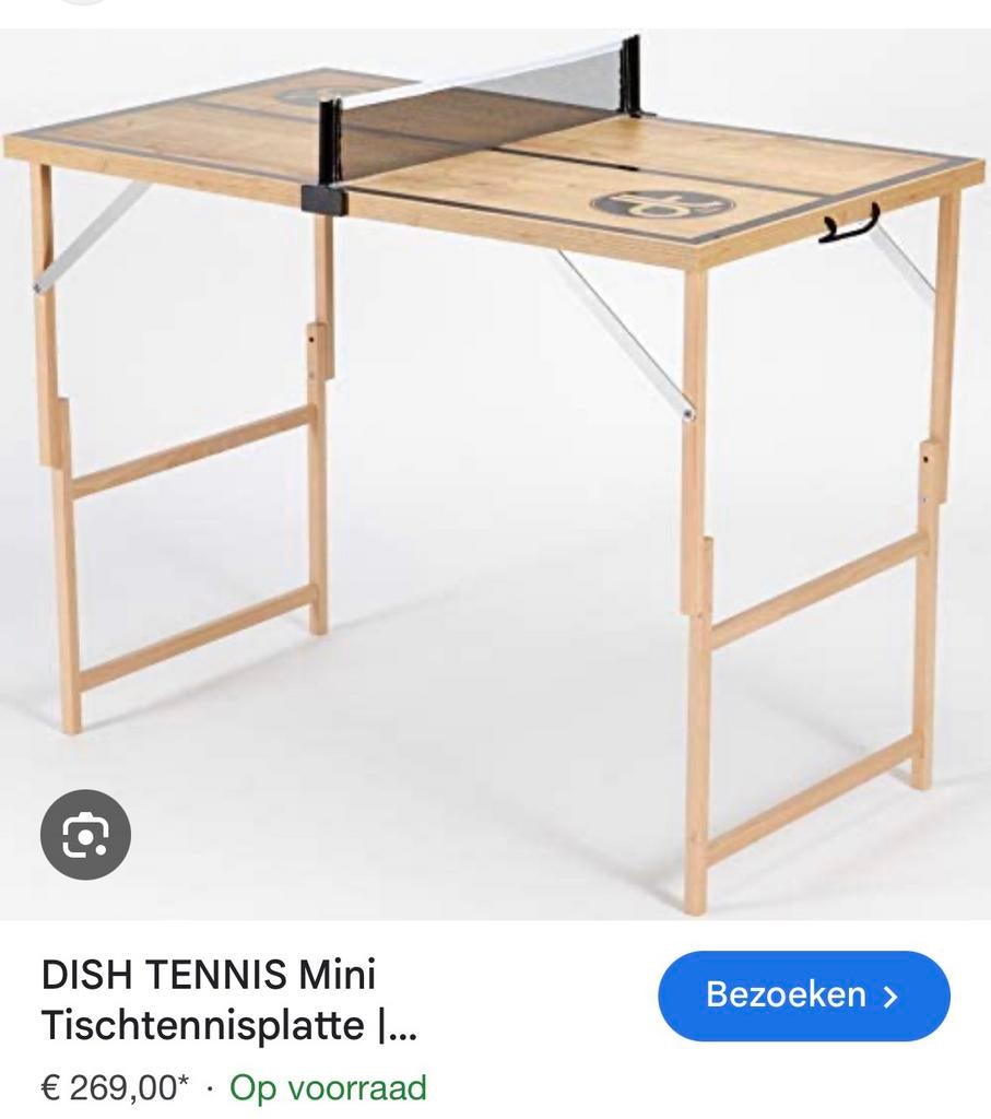 Dish tennis mini tafel tennis tafel, Sport en Fitness, Tafeltennis, Ophalen, Nieuw, Tafel Indoor, Inklapbaar