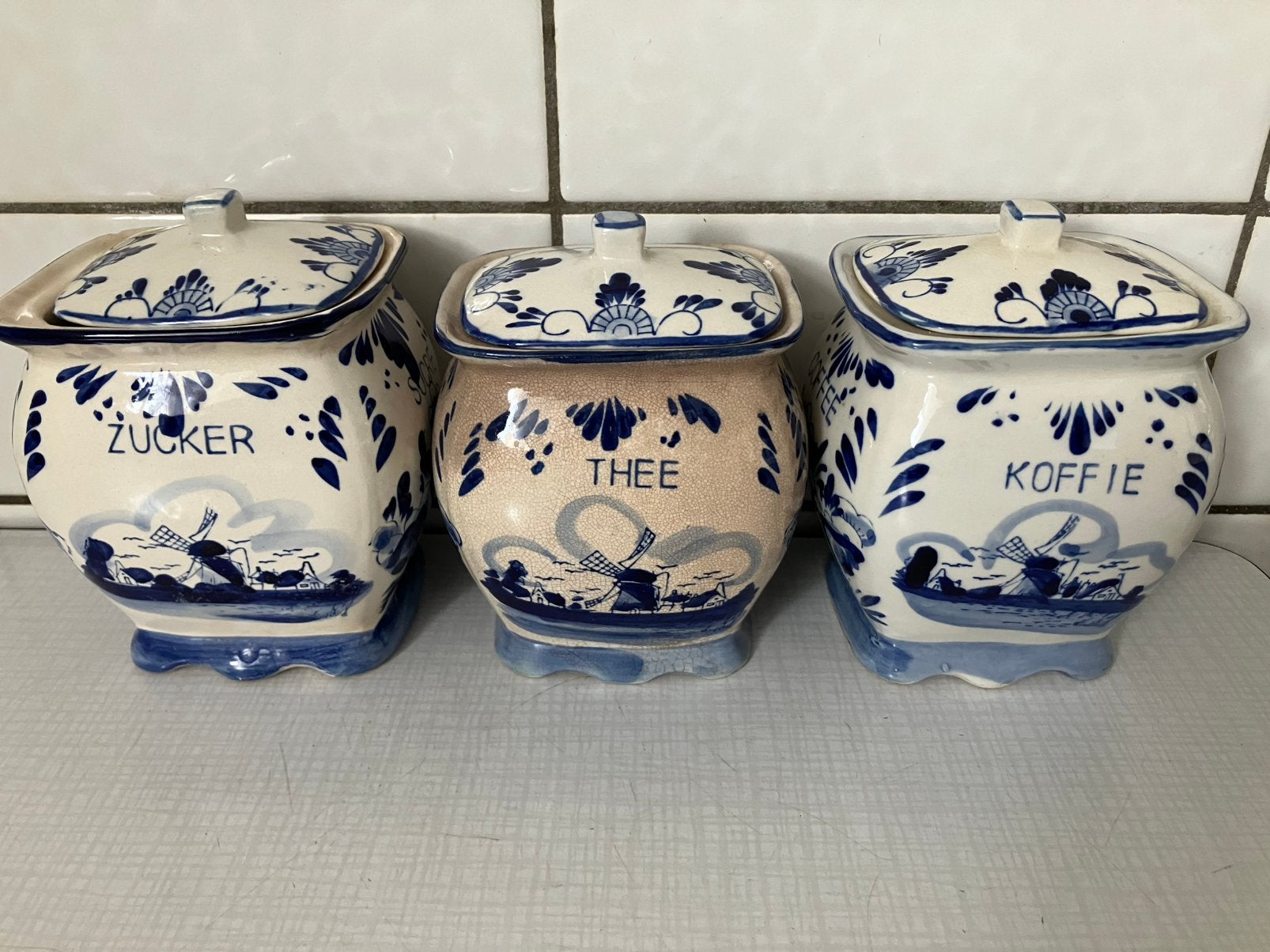 Koffie thee en suikerpotjes, Ophalen of Verzenden
