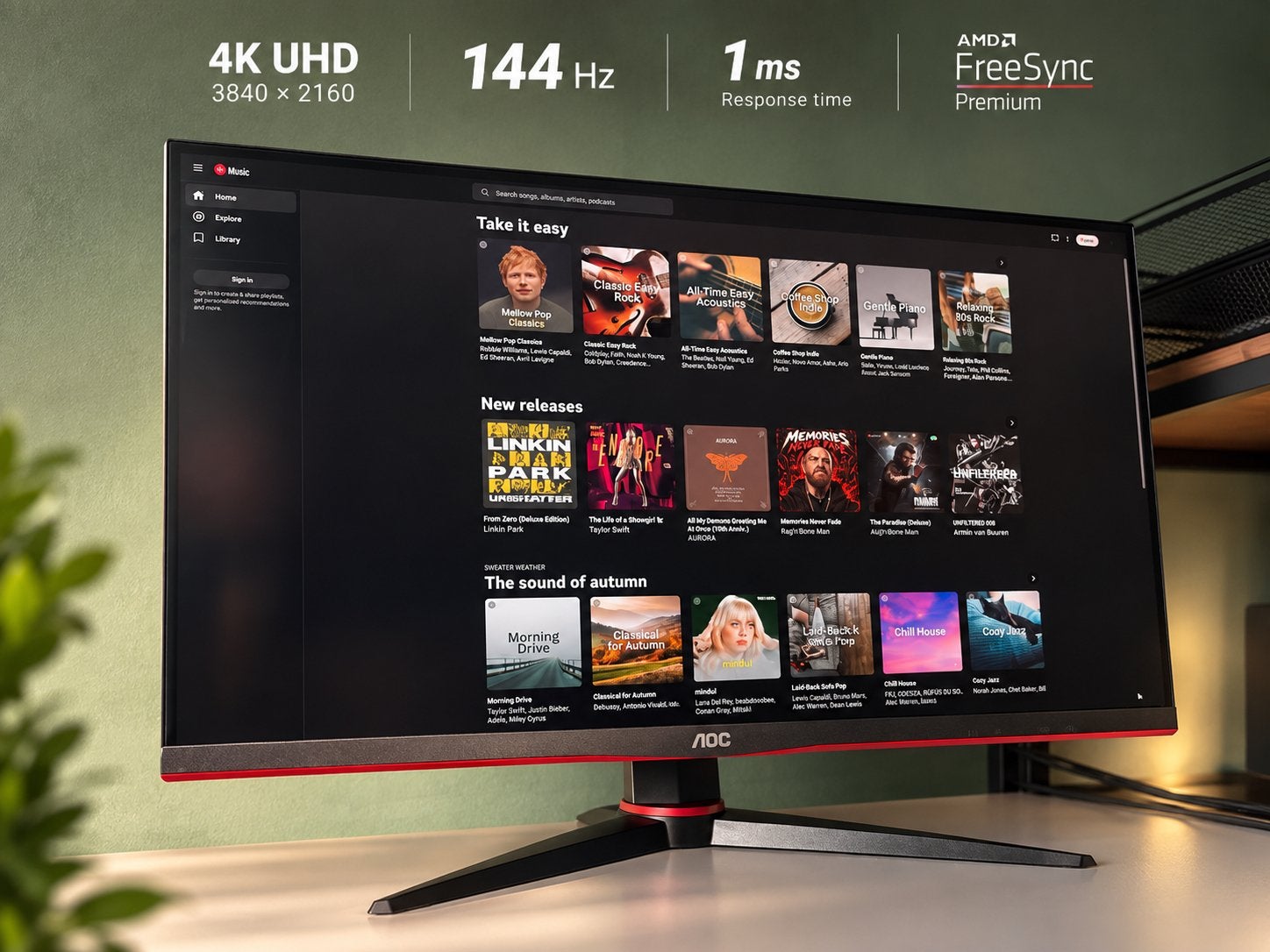 AOC U28G2XU/BK – 28-inch 4K Gamingmonitor