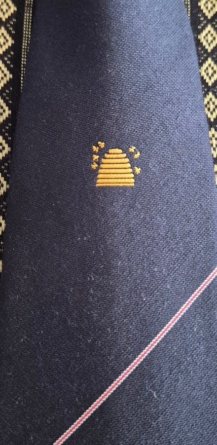 LZV Le Véritable Zèle stropdas vrijmetselaarsloge Den Haag, Kleding | Heren, Stropdassen, Ophalen of Verzenden, Nieuw, Blauw