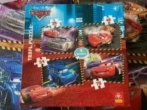 4 Puzzels Disney pixar Cars, Ophalen of Verzenden, 10 tot 50 stukjes, Gebruikt, 4 tot 6 jaar