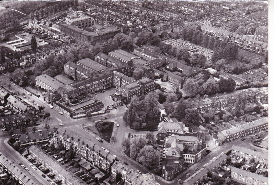 DORDRECHT - Gemeenteziekenhuis Bankastraat - Luchtfoto.11-08, Ophalen of Verzenden, 1960 tot 1980, Gelopen, Zuid-Holland