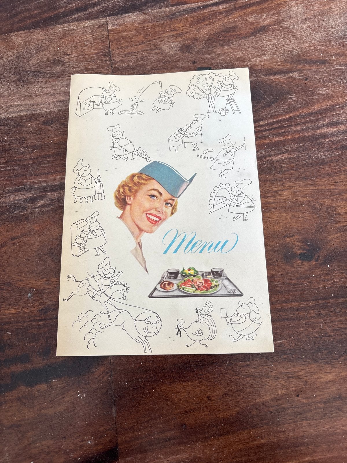 Vintage Pan American Airlines Menu - Jaren '50, Ophalen of Verzenden, Gebruikt