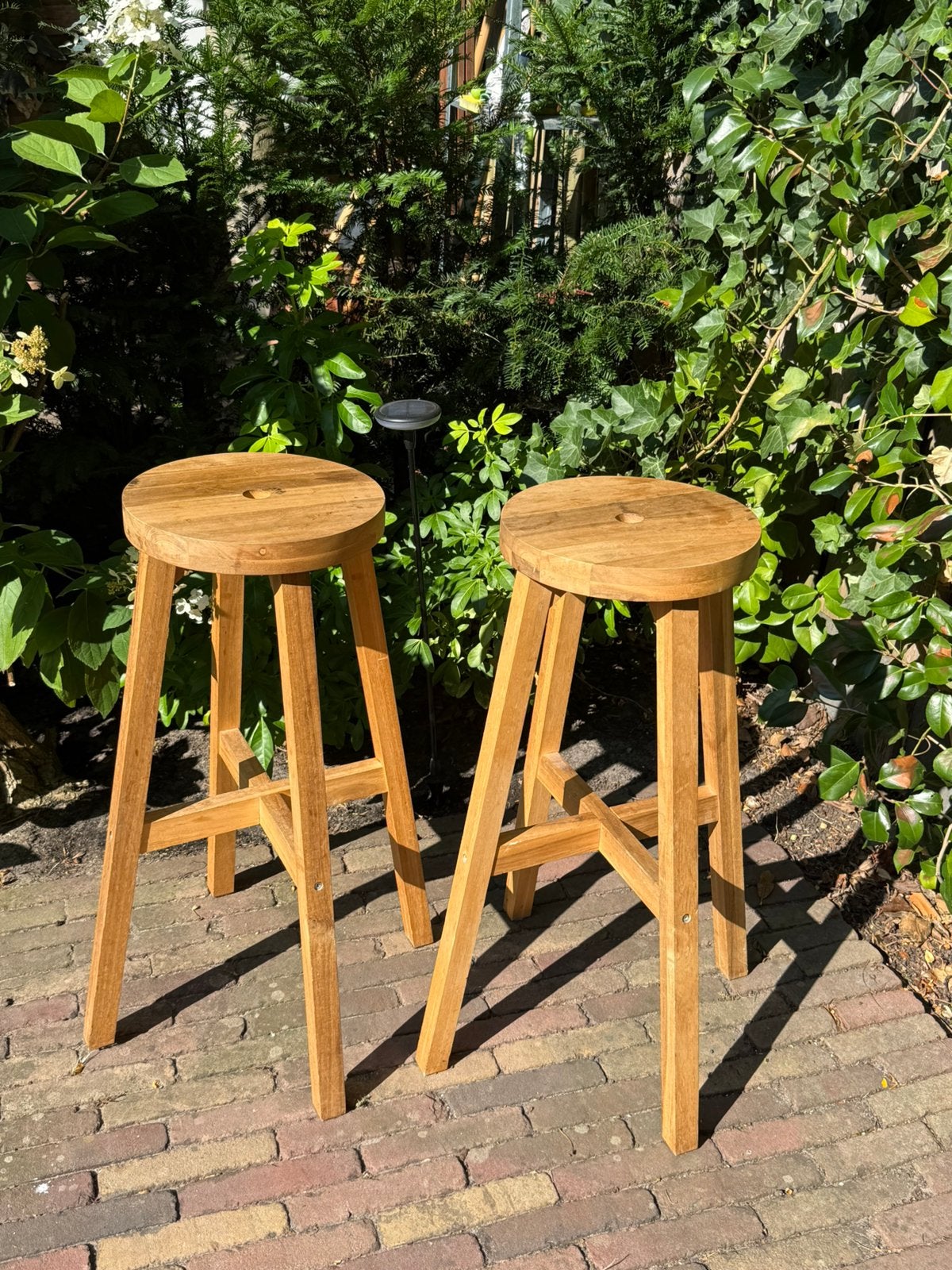 Barkruk (massief hout), Ophalen, Gebruikt, 60 tot 90 cm, Hout