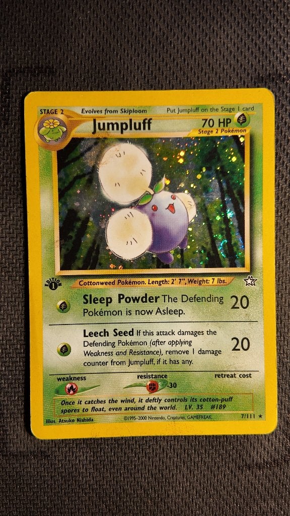 Jumpluff 7 Neo Genesis 1st Ed | Pokemon kaart, Ophalen, Zo goed als nieuw, Losse kaart, Foil