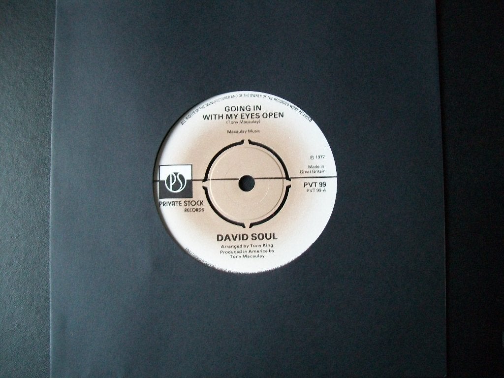 DAVID SOUL met Going In With My Eyes Open (7-inch) z.g.a.n., Verzenden, 7 inch, Beschermende buitenhoes, Zo goed als nieuw