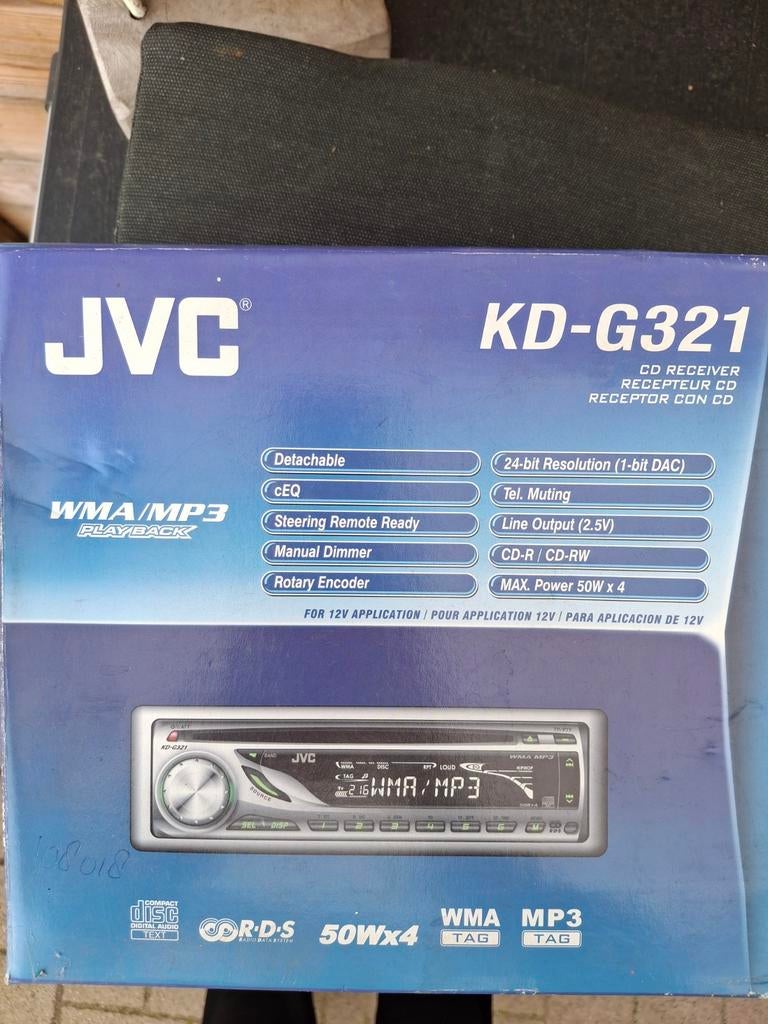 Nieuwe JVC KD-G321 Autoradio met afneembaar frontje, Ophalen of Verzenden