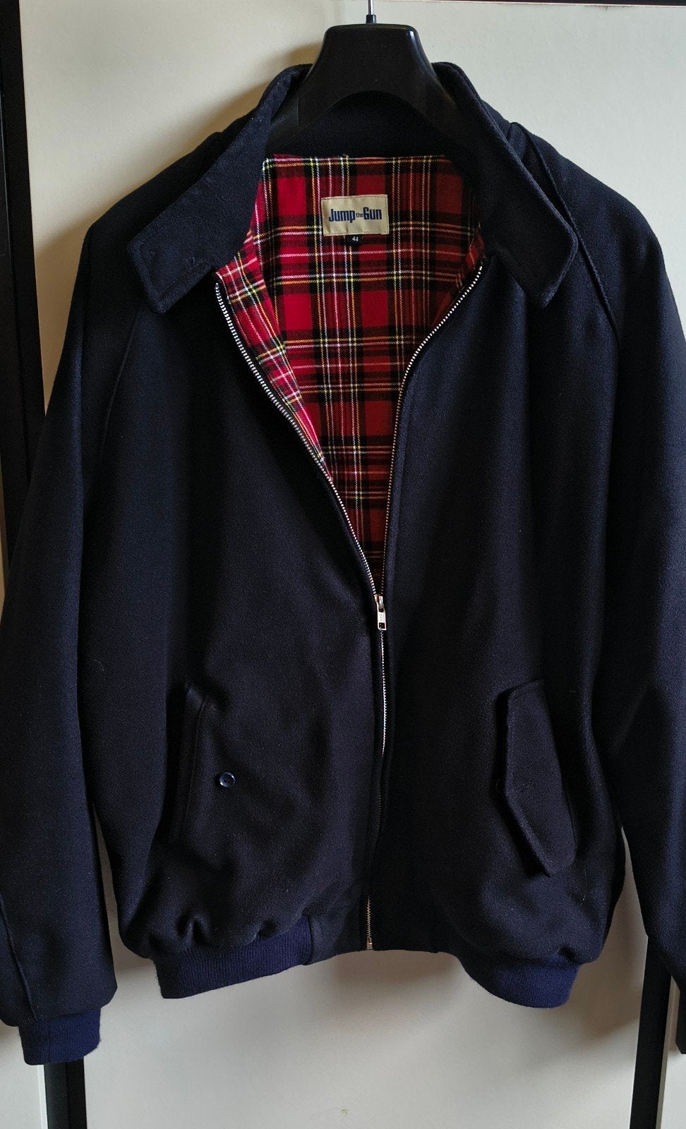Harrington jack, Blauw, Overige maten, Ophalen of Verzenden, Gedragen