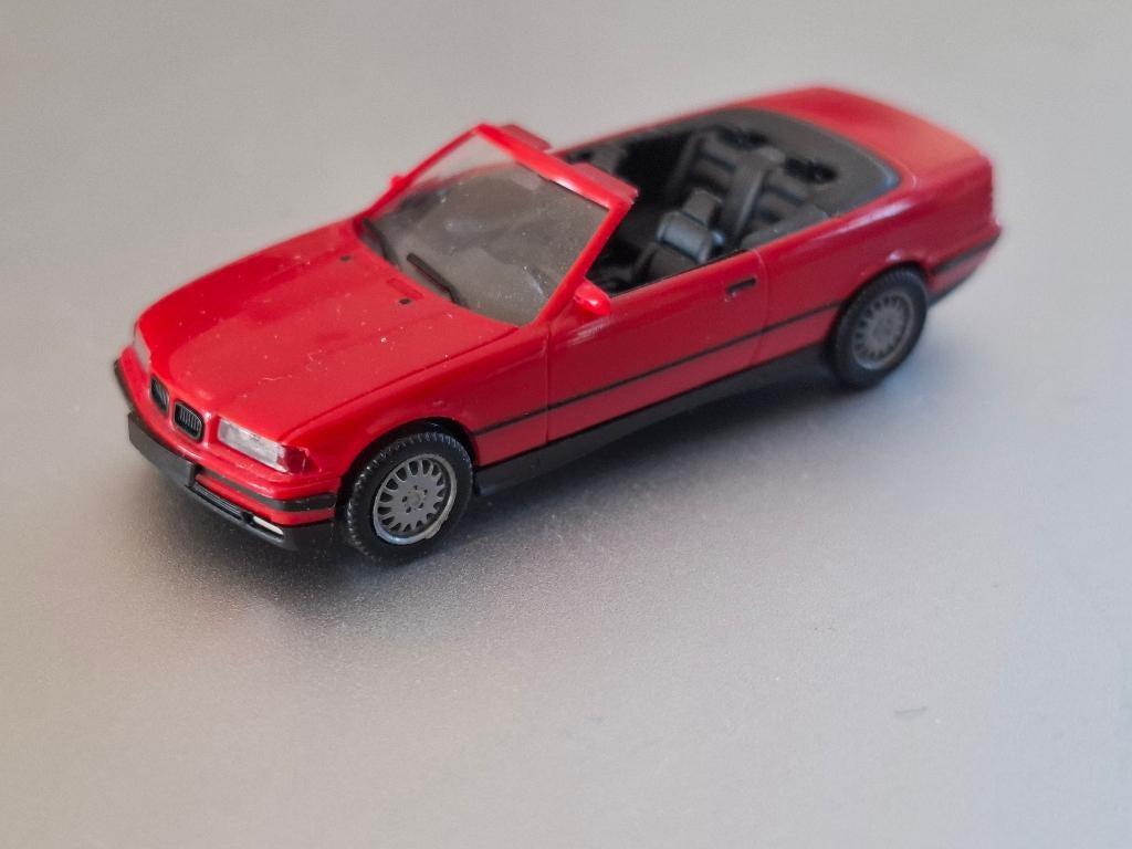 1:87 BMW E36 cabriolet rood BMW 3-serie Herpa € 4, Verzenden, Zo goed als nieuw, Auto, Herpa