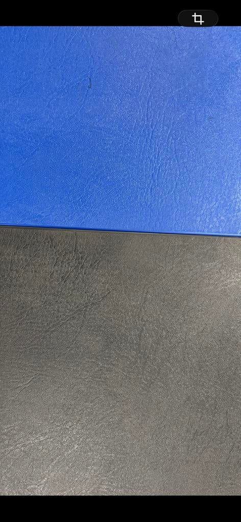 PVC tegels zwart en blauw, 7 mm dik, Ophalen, 40 tot 60 cm, Zo goed als nieuw, 10 m² of meer