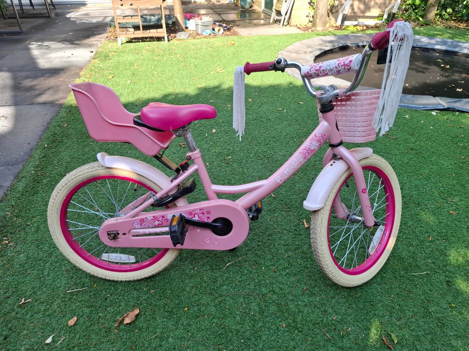 Roze meisjesfiets 18 inch met poppenzitje, Ophalen, 18 inch