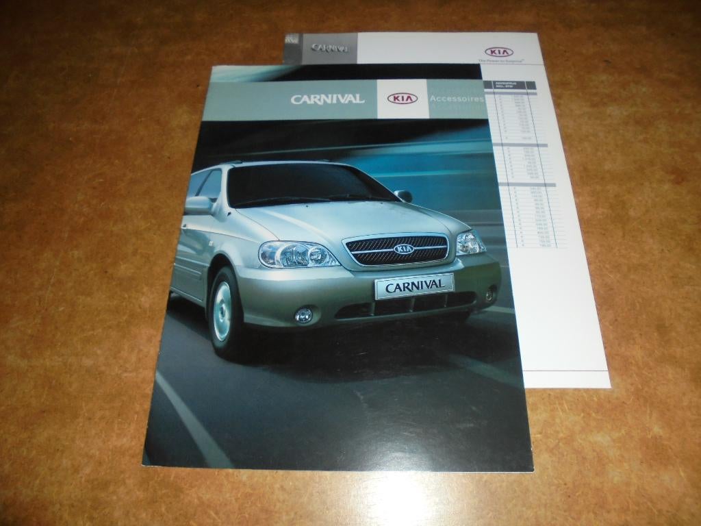brochure Kia Carnival accessoires  2005, Ophalen of Verzenden, Zo goed als nieuw, Overige merken
