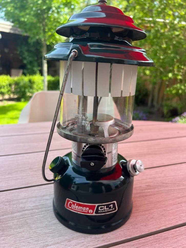 Coleman CL1 Lantaarn met Rode Draagkoffer - Vintage Kampeerl, Caravans en Kamperen, Ophalen, Gebruikt