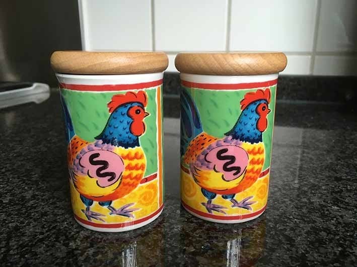 Dunoon Farmyard Peper en Zout stel Jane Brookshaw - Nieuw, Overige typen, Nieuw, Ophalen of Verzenden, Overige stijlen