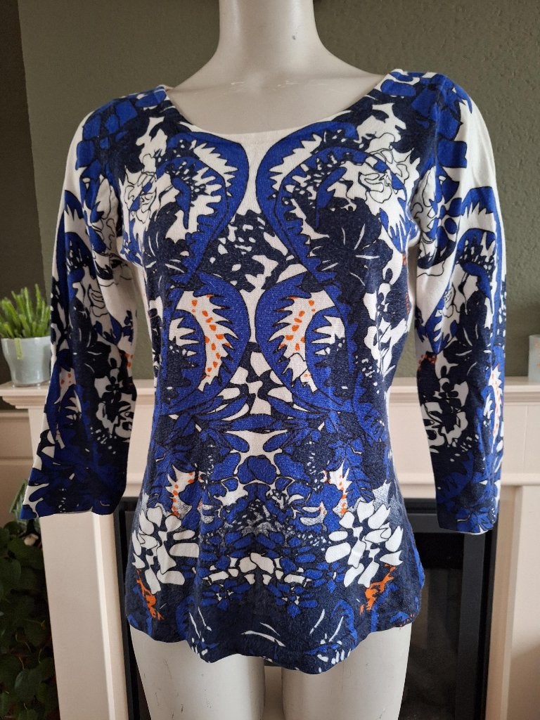 Claudia strater blauw witte trui M 38, Maat 38/40 (M), Blauw, Ophalen of Verzenden, Claudia Sträter