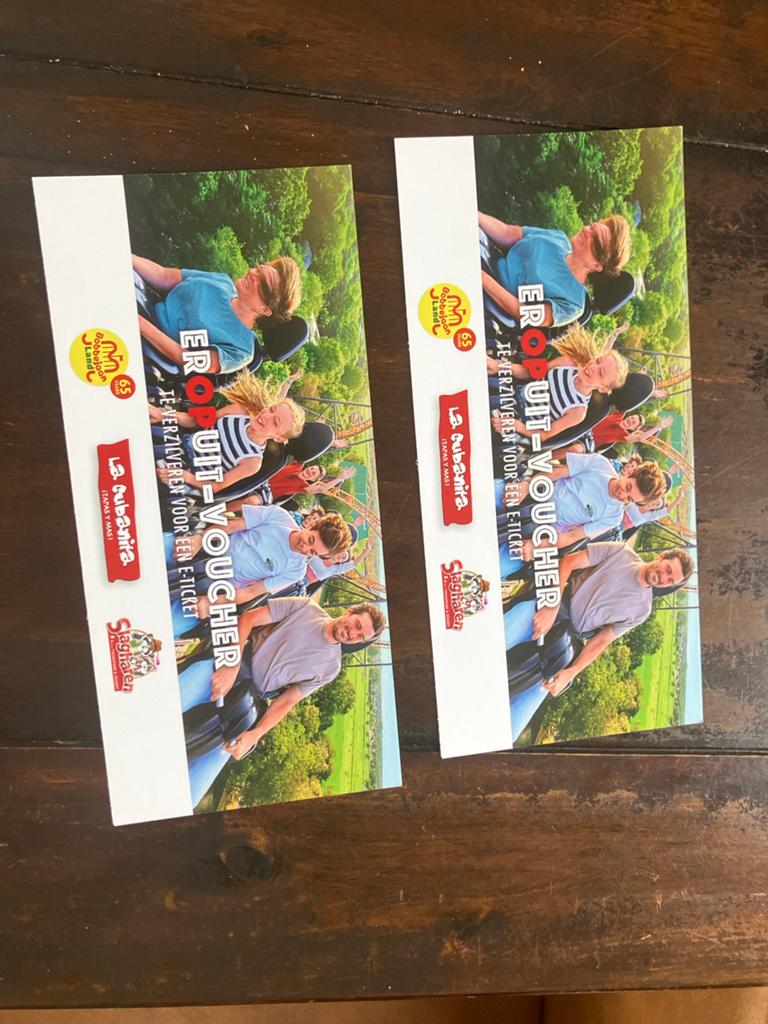 2 bobbejaanland tickets, Tickets en Kaartjes, Recreatie | Pretparken en Attractieparken, Eén persoon, Ticket of Toegangskaart