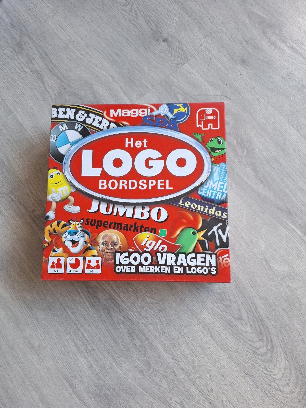 Het Logo Bordspel - 1600 Vragen over Merken en Logo's, Hobby en Vrije tijd, Drie of vier spelers, Ophalen of Verzenden, Gebruikt