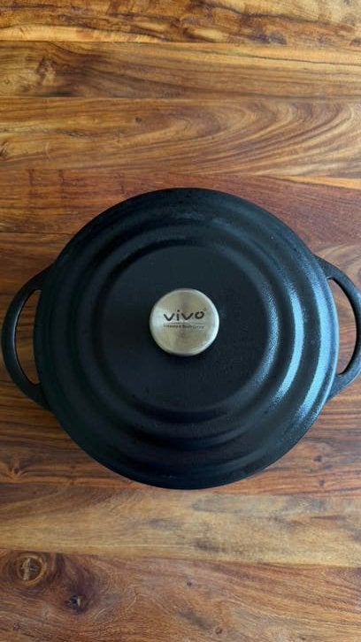 Villeroy en Boch Vivo Gietijzeren Braadpan 24cm - 4.2L, Ophalen of Verzenden, Gebruikt, Gietijzer