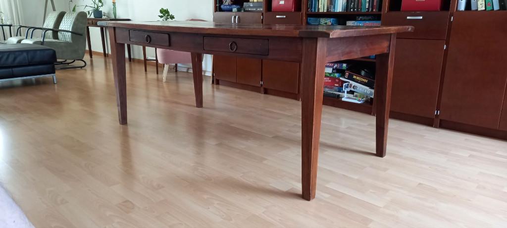 Teak houten eettafel, Ophalen, Gebruikt, Teakhout, 50 tot 100 cm