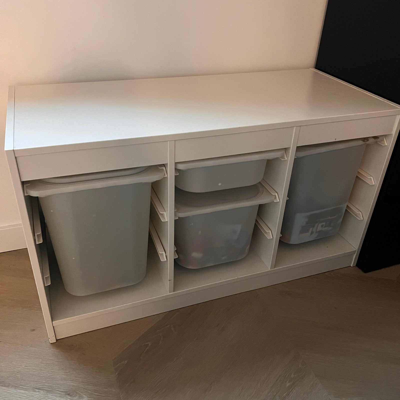 IKEA TROFAST opbergcombinatie met bakken, wit, Kinderen en Baby's, Gebruikt, Kast, 75 tot 100 cm, Minder dan 50 cm