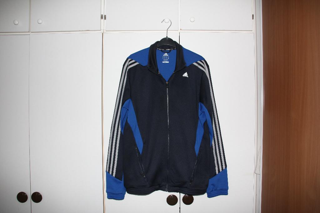 Adidas Climalite trainingsjack. Darknavy. Maat Medium, Ophalen of Verzenden, Zo goed als nieuw, Adidas, Algemeen
