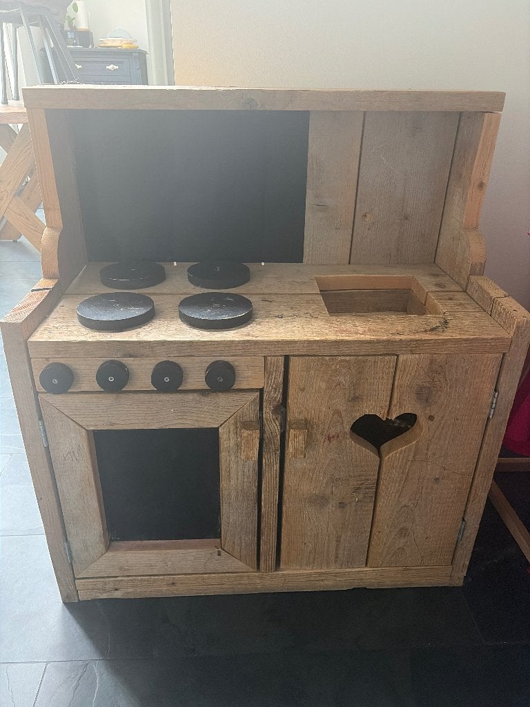 Steigerhouten speelkeuken, Ophalen, Gebruikt, Hout, Speelkeuken