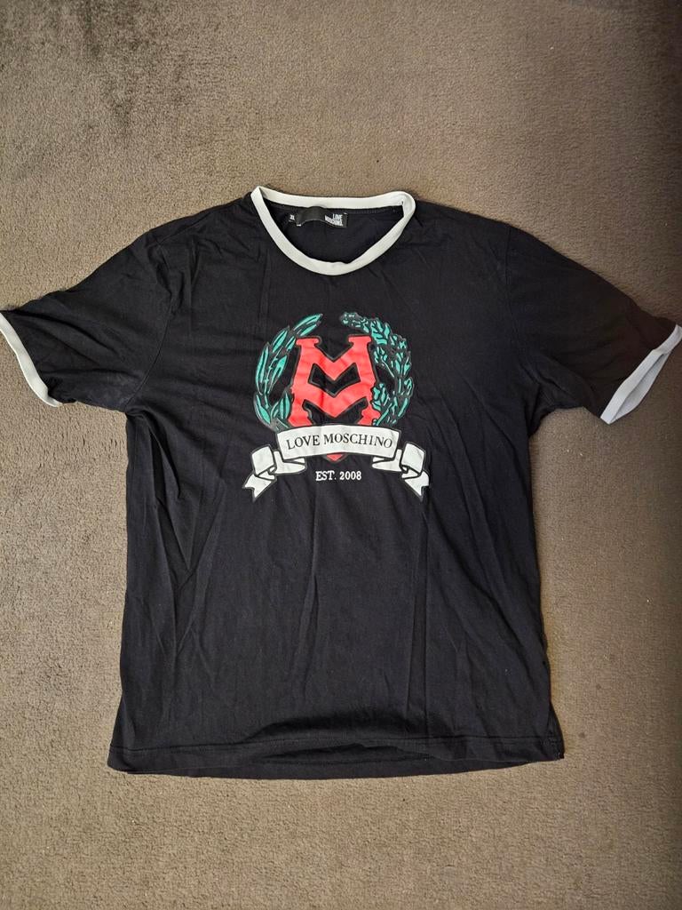 Tshirt Love Moschino XL, Kleding | Heren, T-shirts, Ophalen of Verzenden, Zo goed als nieuw, Maat 56/58 (XL), Zwart