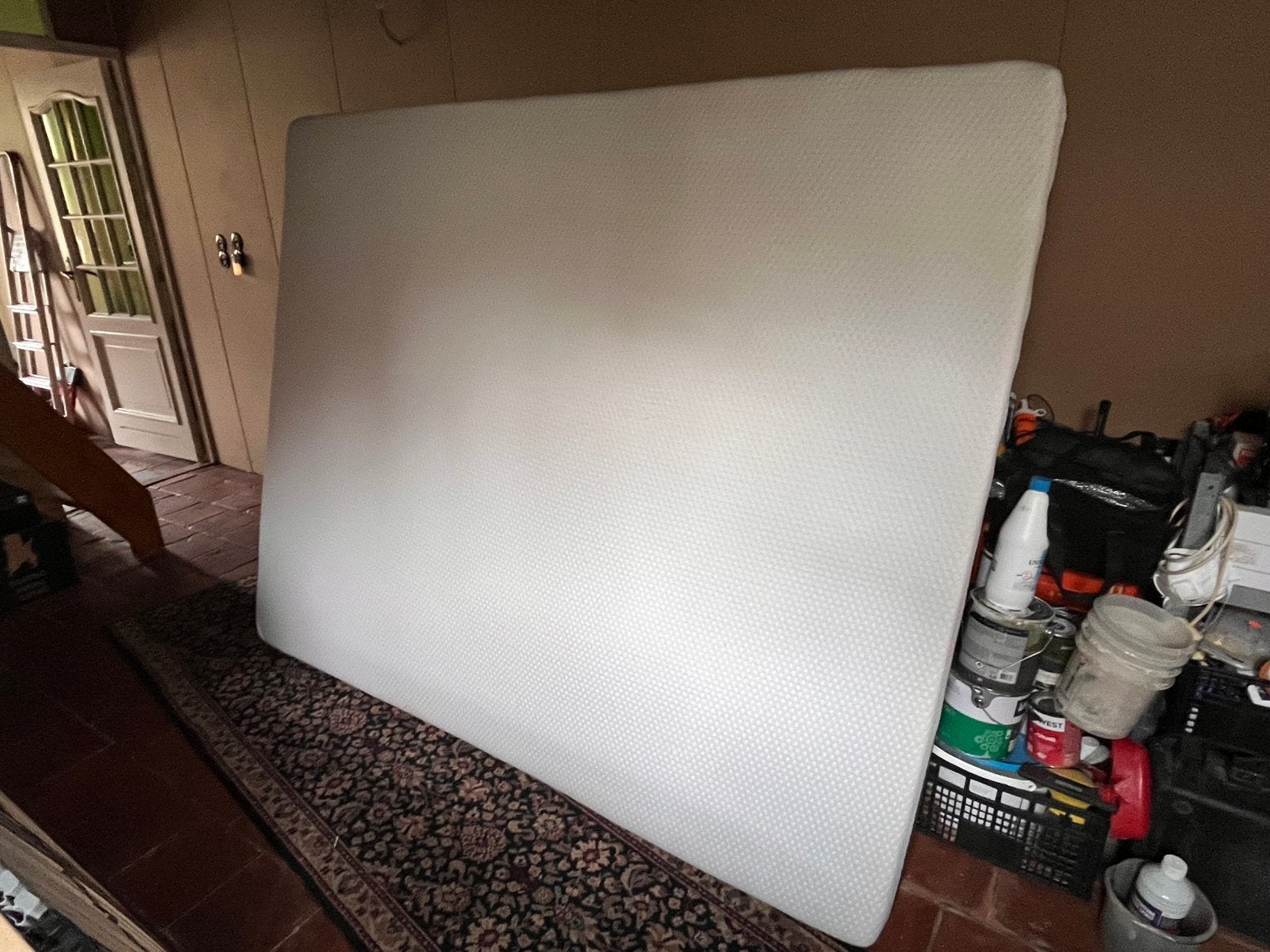 Emma matras 160x200 en lattenbodem, Ophalen, Zo goed als nieuw, Tweepersoons, 160 cm
