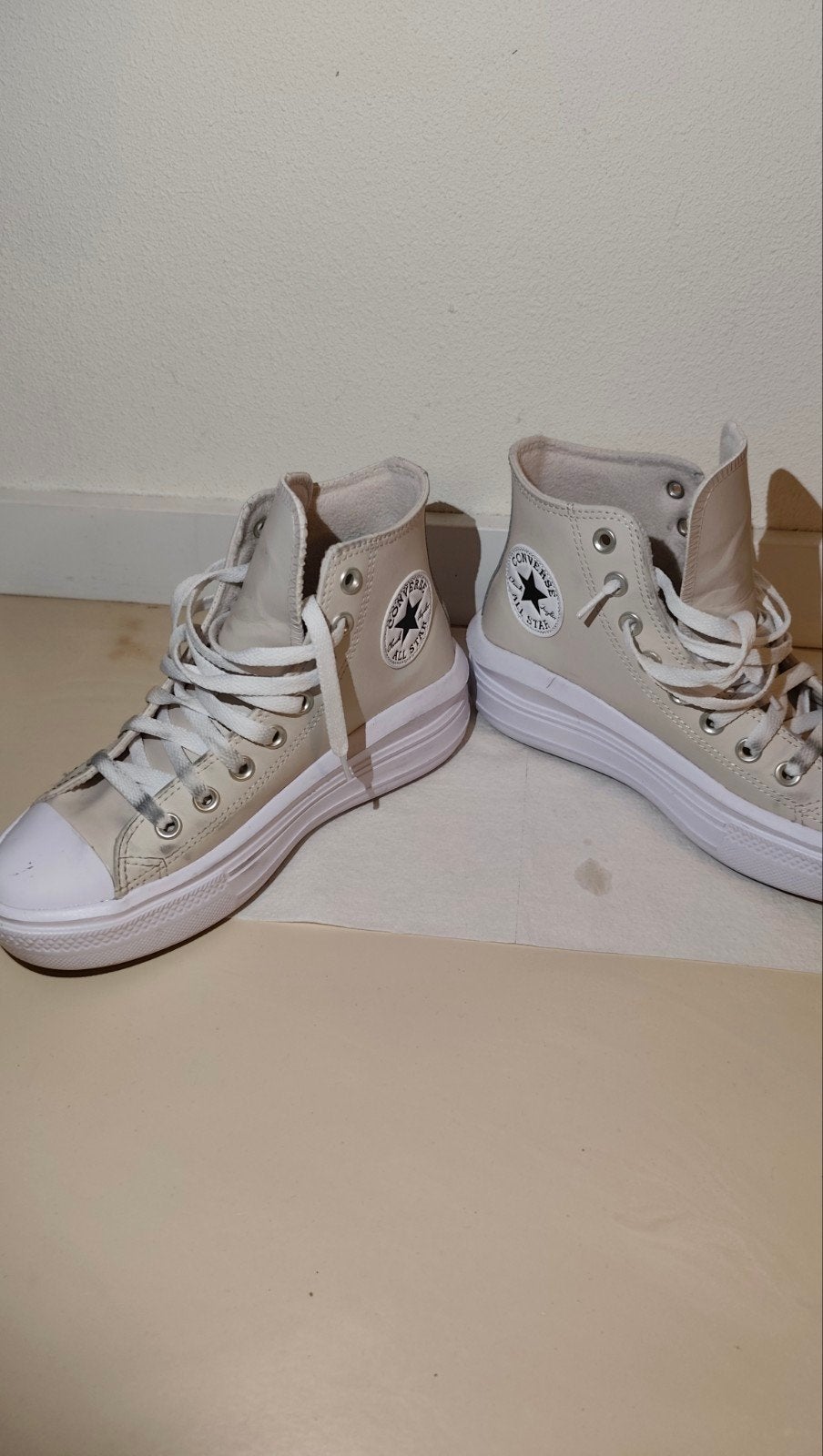 Converse Chuck Taylor All Star Move Platform Sneakers, Beige, Converse, Ophalen of Verzenden, Sneakers of Gympen