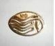 Broche Zilver Verguld Lang initialen VRB, Verzenden, Minder dan 4 cm, Zo goed als nieuw, Zilver