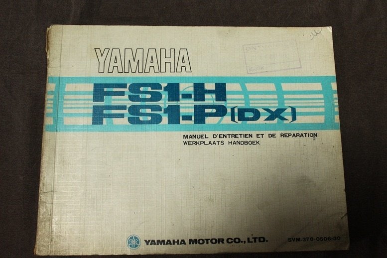 Yamaha FS1-H FS1-P  1973 bromfiets werkplaatsboek, Ophalen of Verzenden, Nieuw