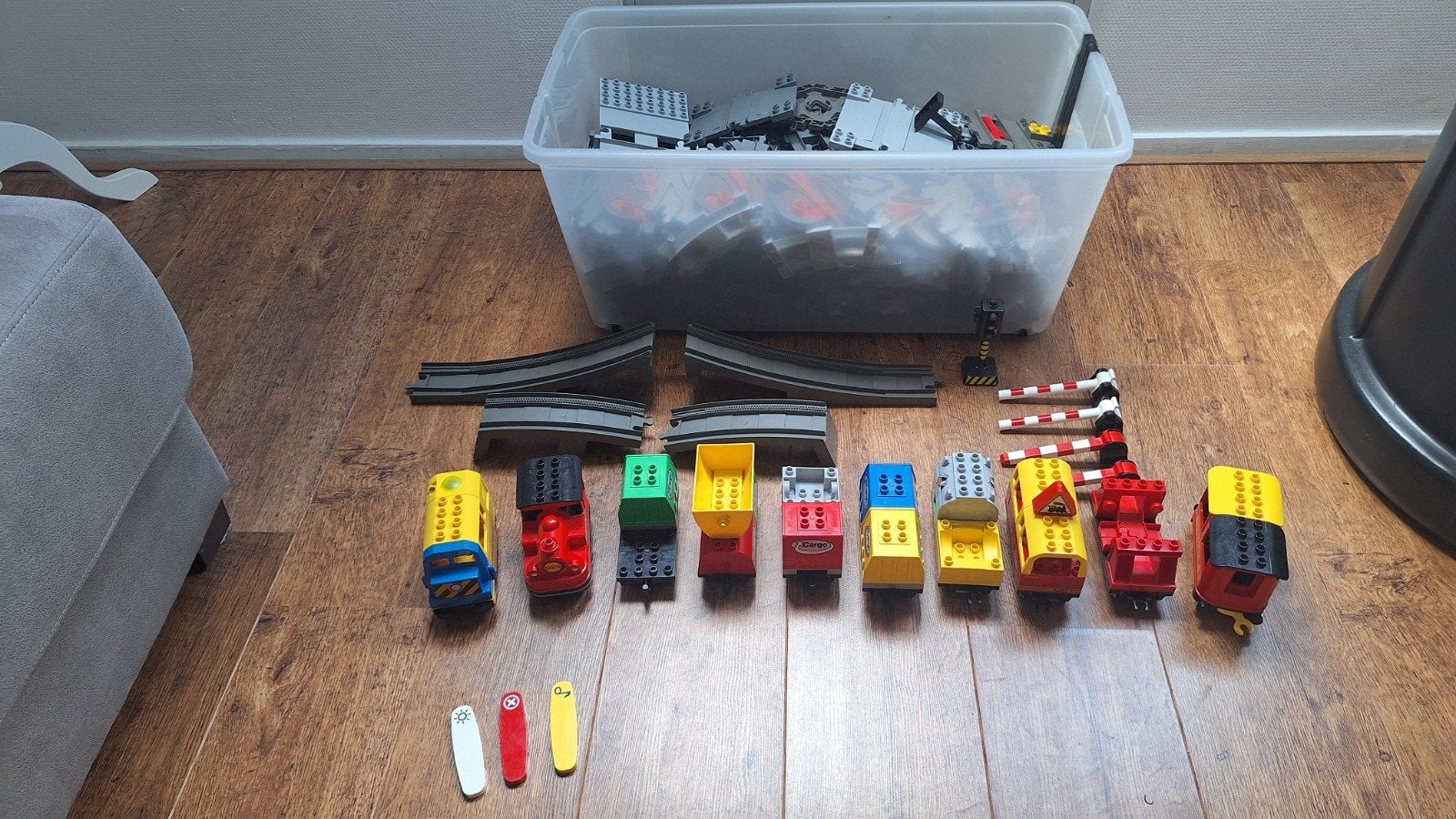 Duplo Treinset met Rails, Locomotieven en Wagons, Kinderen en Baby's, Speelgoed | Duplo en Lego, Ophalen, Gebruikt, Overige thema's