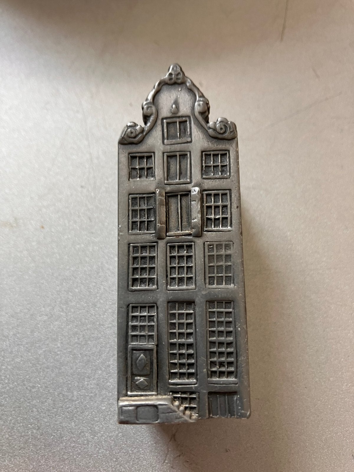 Tinnen grachtenpand, Verzamelen, KLM Huisjes, Ophalen of Verzenden, Zo goed als nieuw, Paleis of Waag