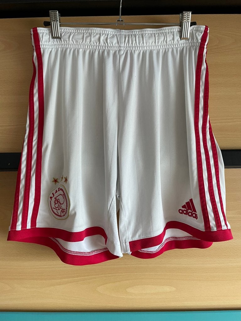 Ajax Adidas Voetbalbroekje Wit Maat M, Maat 48/50 (M), Wit, Ophalen of Verzenden, Zo goed als nieuw