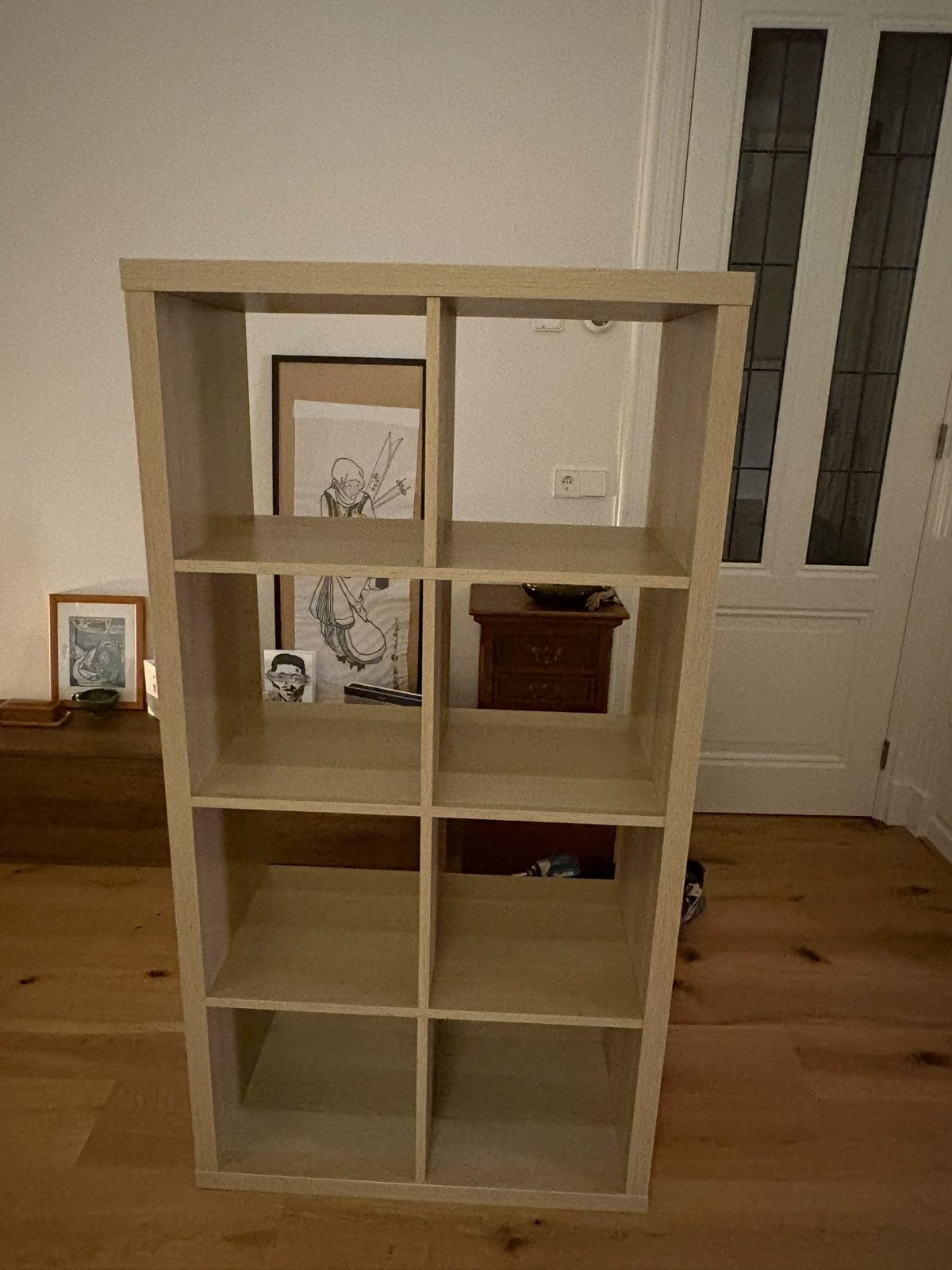 Ikea Kallax houten kast - 8 vakken 77x147, Ophalen, Met plank(en), Gebruikt, 50 tot 100 cm