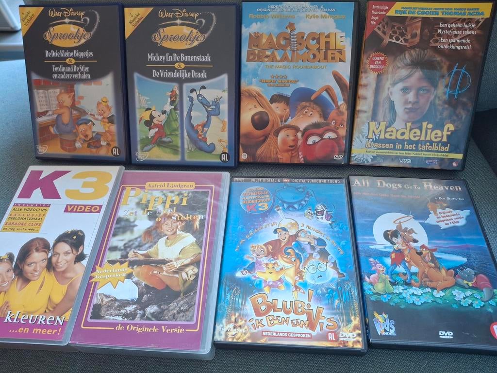 Grote collectie DVD's en VHS-banden voor kinderen, Cd's en Dvd's, Alle leeftijden, Ophalen, Zo goed als nieuw