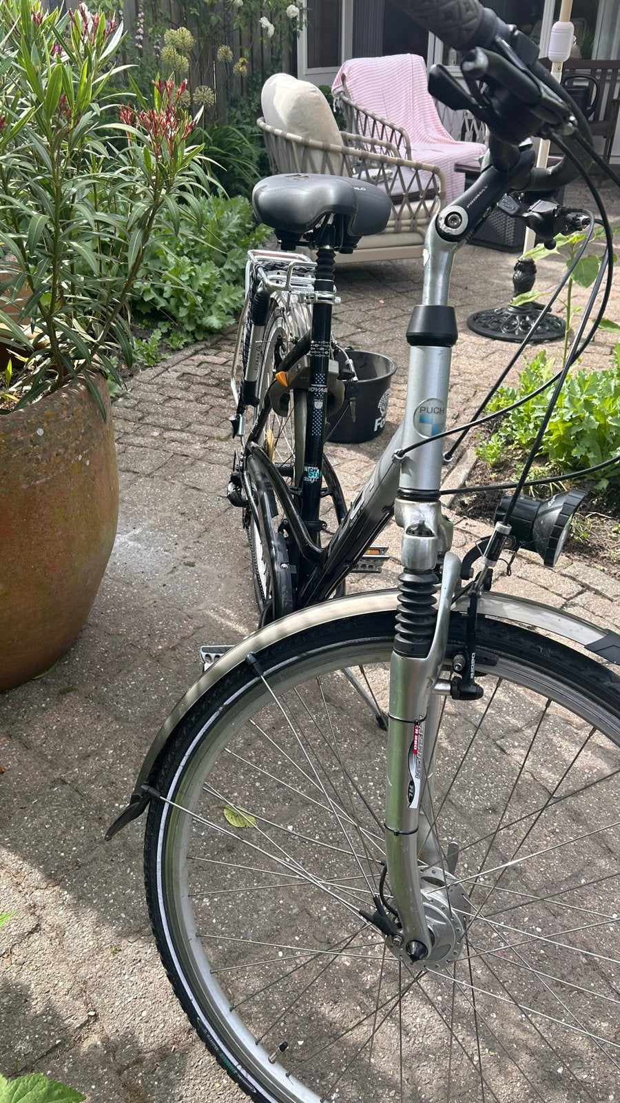 Puch fiets met versnellingen en vering, Fietsen en Brommers, Fietsen | Dames | Damesfietsen, Gebruikt, Overige merken, Versnellingen