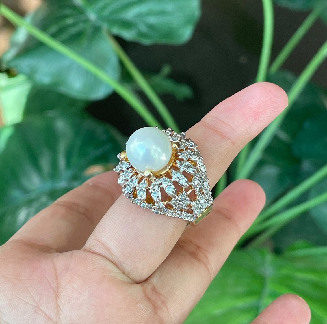 Elegante Statement Ring, Wit, Nieuw, Ophalen of Verzenden, Geldersplein 3011 WZ Rotterdam