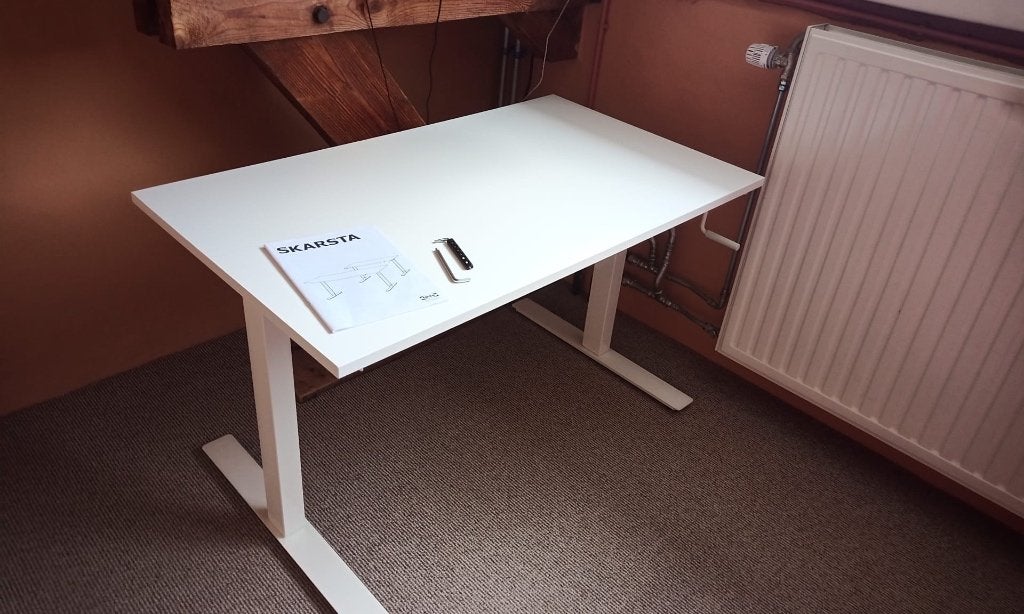 IKEA Skarsta / Trotten Zit/Sta Bureau 120x70 cm, Ophalen, Zit-sta bureau, 120 cm, In hoogte verstelbaar