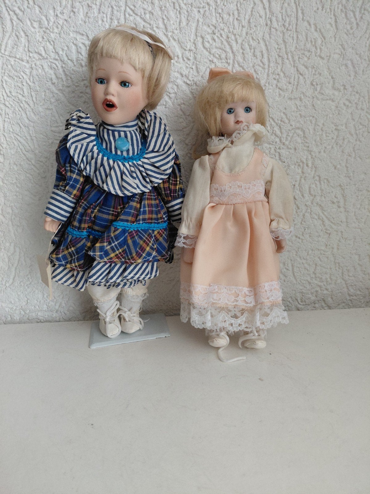 2 porseleinen poppen, Ophalen of Verzenden, Zo goed als nieuw, Pop