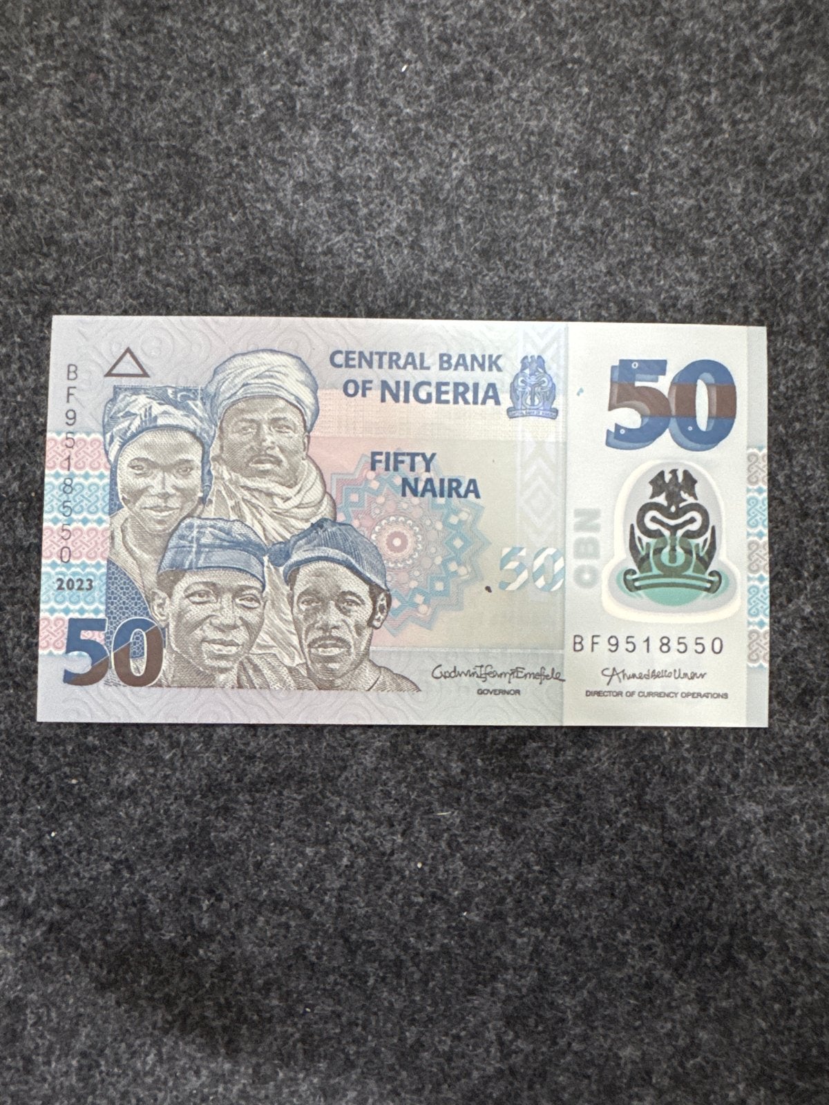 50 Naira Nigeria 2023 bankbiljet, Ophalen of Verzenden, Nigeria, Los biljet
