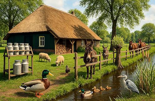 Prachtige borduurpatronen: boerderijen en hoeves, Patroon, Verzenden, Nieuw, Info@eindeloosborduren.nl