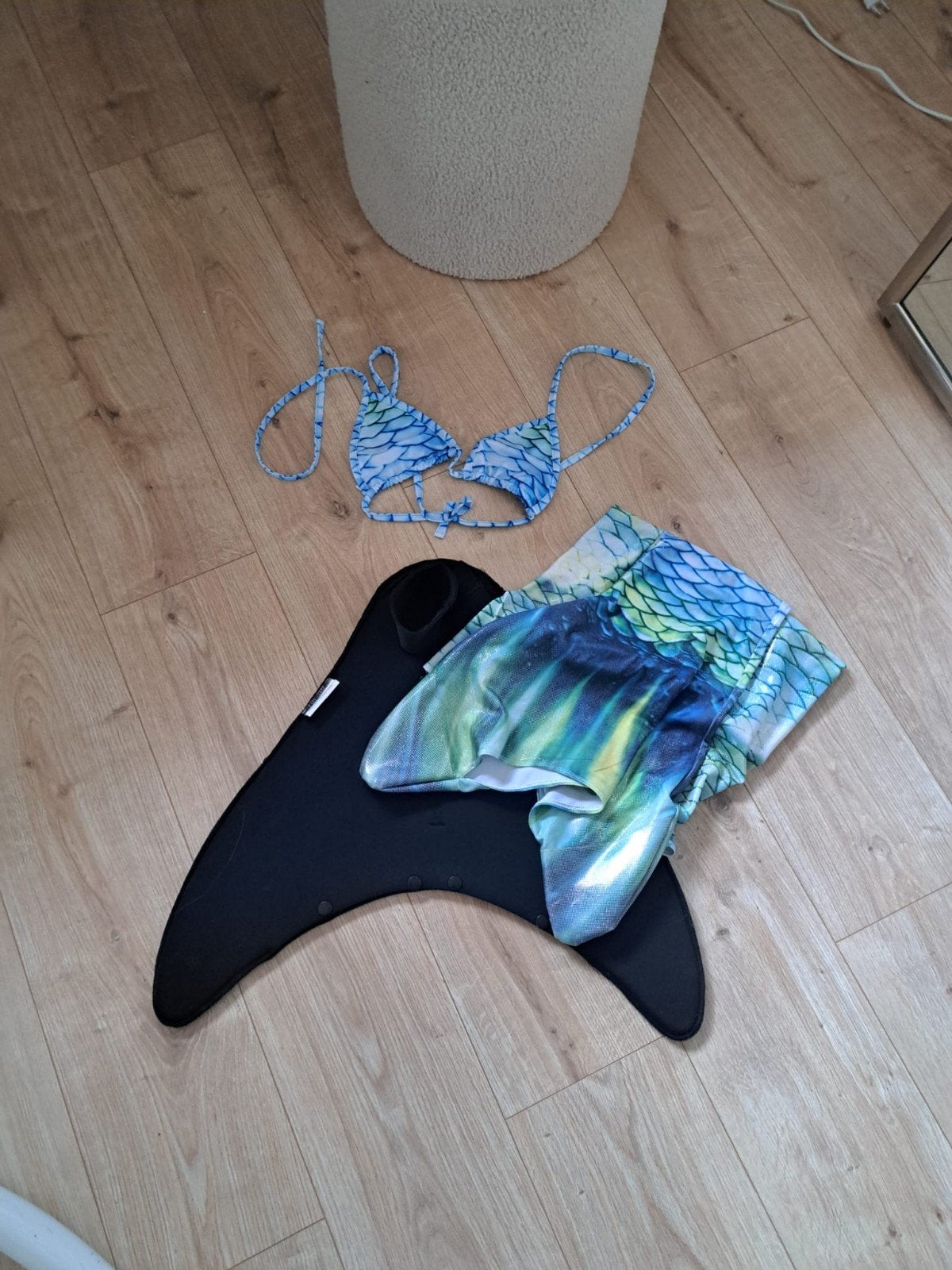 Zeemeerminstaart met Monovin en Bikini - Zo goed als nieuw, Zeemeerminnenfeest.nl, Kind, Overige typen, Ophalen of Verzenden